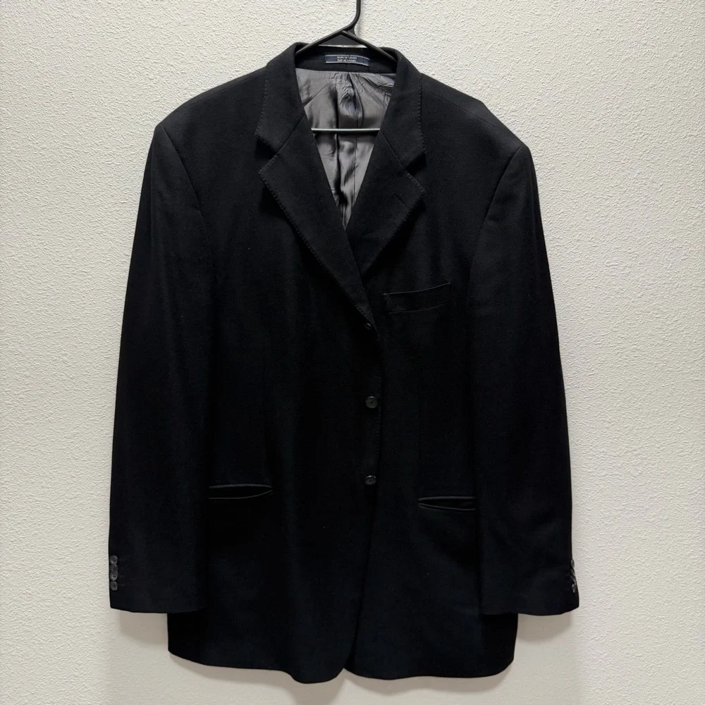 Arnold Brant, 100% Cashmere, Colombo, Black Sports Coat, 3 Button, | M 48 L T‎